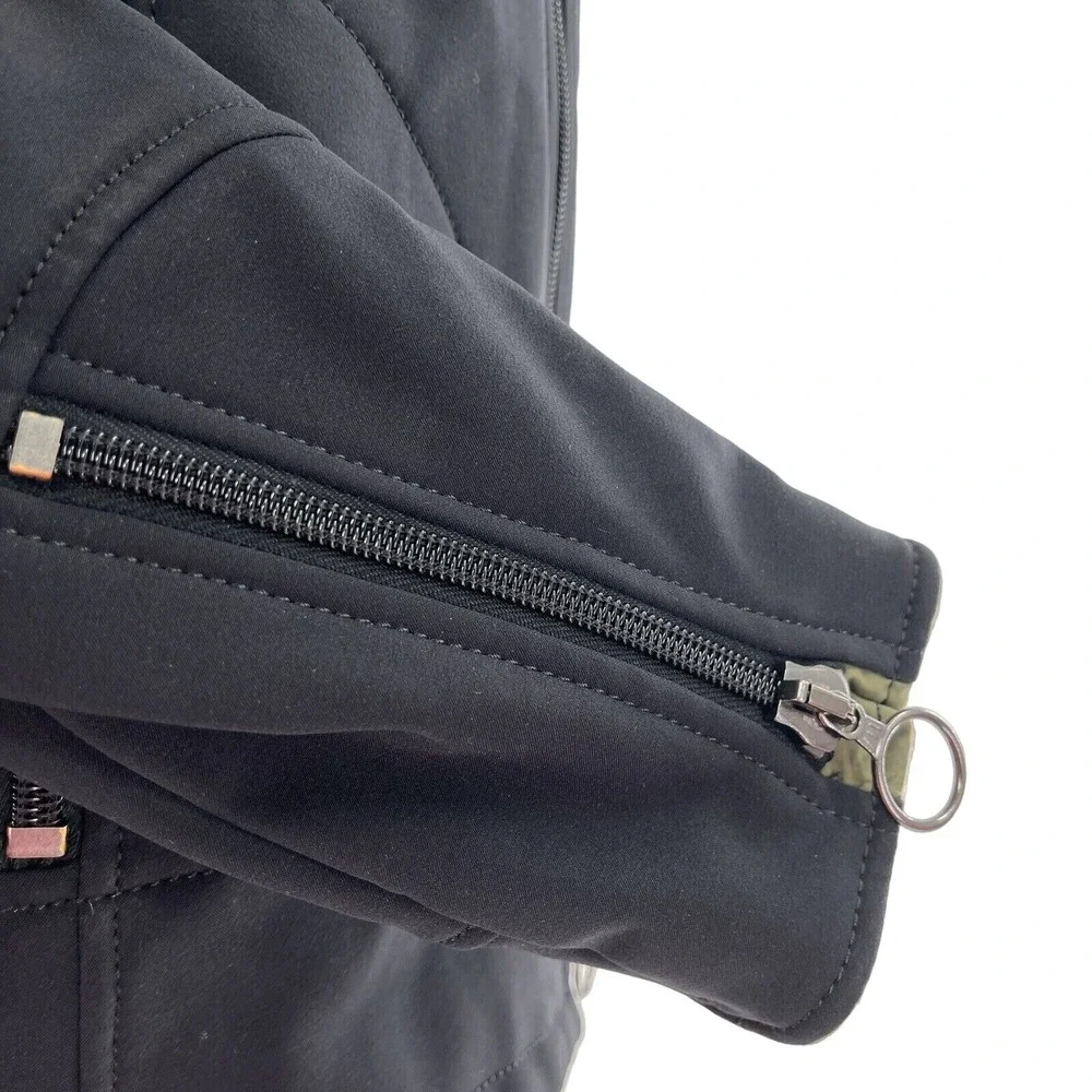 FRAUENSCHUH Black Full Zip Insulated Ski Jacket Size M Schoeller Womens Gorpcore